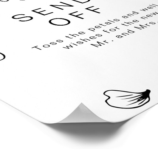 ADELLA Modern Boho Wedding Petal Toss Poster (Hoek)