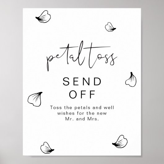 ADELLA Modern Boho Wedding Petal Toss Poster (Voorkant)