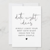 ADELLA Modern Date Night Ideas Date Jar Sign Kaart (Voorkant)