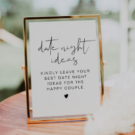 ADELLA Modern Date Night Ideas Date Jar Sign Kaart