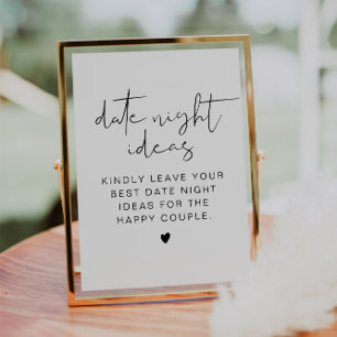 ADELLA Modern Date Night Ideas Date Jar Sign Kaart