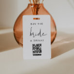 ADELLA Modern EDgy Koop de Bride een QR-code voor  Badge<br><div class="desc">Deze bachelorette koopt de bruid een drink QR-badge met codetabel en biedt een stijlvol handgeschreven lettertype en een modern, minimalistisch ontwerp. Verwissel de QR-code eenvoudig met Venmo, CashApp of een andere betalingsservice. Deze kaarten zijn zo leuk voor een vrijgezellenweekend! Om QR-CODE toe te voegen: 1.Verkrijg je qr-code van je venmo-account...</div>