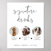 ADELLA Modern Minimaal 3 Foto Huisdier Handtekenin Poster (Voorkant)