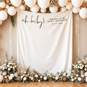 ADELLA Modern Minimal Baby shower Photo Tapestry Wandkleed