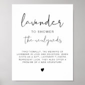 ADELLA Modern Minimal Lavender Toss Wedding Sign Poster (Voorkant)