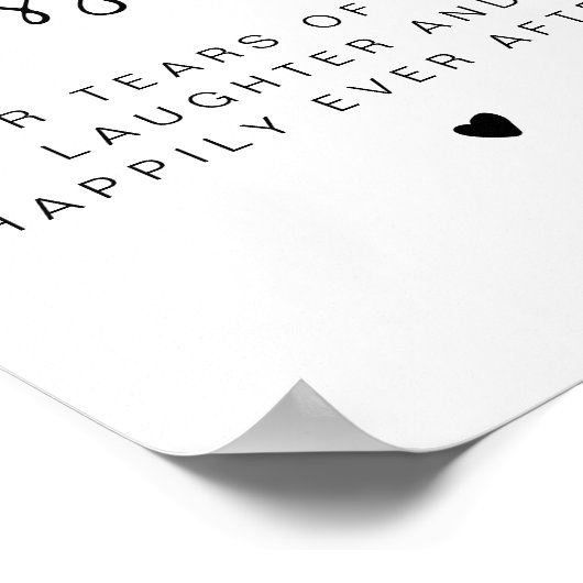 ADELLA Modern Minimal Tissues Wedding Sign Poster (Hoek)