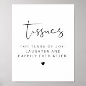 ADELLA Modern Minimal Tissues Wedding Sign Poster (Voorkant)