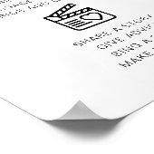 ADELLA Modern Minimal Wedding Video Booth-teken Poster (Hoek)