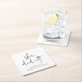 ADELLA Modern Minimal Ze deed het afstudeerfeest Kartonnen Onderzetters (Insitu)