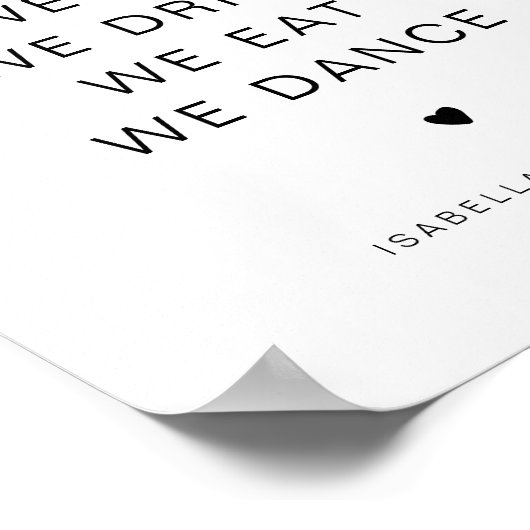 ADELLA Modern minimale bruiloft Poster (Hoek)