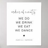 ADELLA Modern minimale bruiloft Poster (Voorkant)