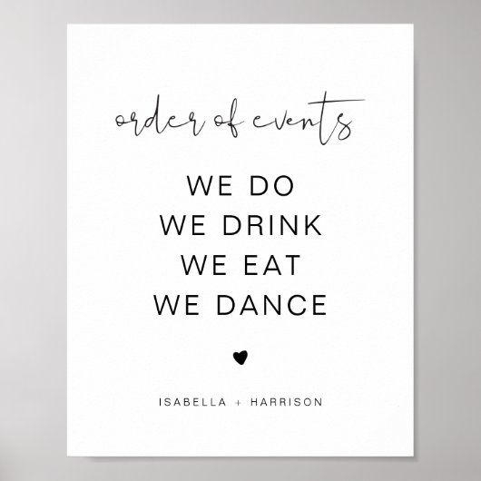 ADELLA Modern minimale bruiloft Poster (Voorkant)