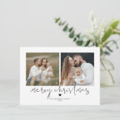 ADELLA Modern minimalist 2-Kaart voor Kerstmis met Kaart (Staand voorkant)