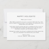 ADELLA Modern minimalist 2-Kaart voor Kerstmis met Kaart (Achterkant)