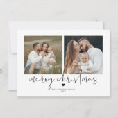 ADELLA Modern minimalist 2-Kaart voor Kerstmis met Kaart (Voorkant)