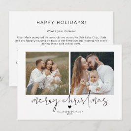 ADELLA Modern minimalist 2-Kaart voor Kerstmis met Kaart