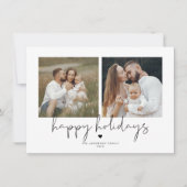 ADELLA Modern Minimalist 2 Photo Holiday Kaart (Voorkant)