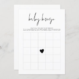 ADELLA Modern Minimalist Baby shower Bingo Game Kaart
