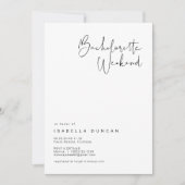 ADELLA - Modern minimalist Bachelorette Weekend Kaart (Voorkant)