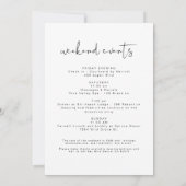 ADELLA - Modern minimalist Bachelorette Weekend Kaart (Achterkant)