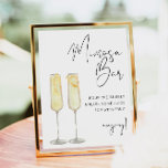 ADELLA Modern Minimalist Bridal Mimosa Bar Poster<br><div class="desc">Dit mimosa barteken kenmerkt twee gestileerde mimosa's,  een strakke handgeschreven doopvont,  en een modern minimalistisch ontwerp. Verander gemakkelijk de doopvont en achtergrondkleur om uw gebeurtenis aan te passen. Dit is perfect voor een bruiloft,  een paar douches,  een vrijgezellenfeest,  een verlovingsfeest of een andere speciale gebeurtenis.</div>