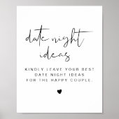 ADELLA Modern Minimalist Date Night Card Sjabloon Poster (Voorkant)