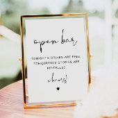 ADELLA Modern Minimalist Funny Open Bar Kaart