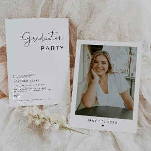 ADELLA Modern Minimalist Graduation Party Kaart