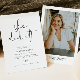 ADELLA Modern Minimalist Graduation Party Kaart