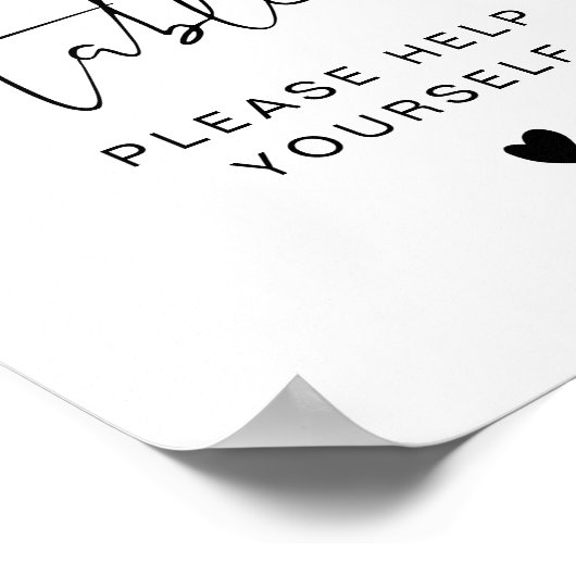 ADELLA Modern Minimalist Grazing Table Sign Poster (Hoek)