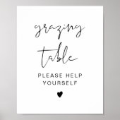 ADELLA Modern Minimalist Grazing Table Sign Poster (Voorkant)