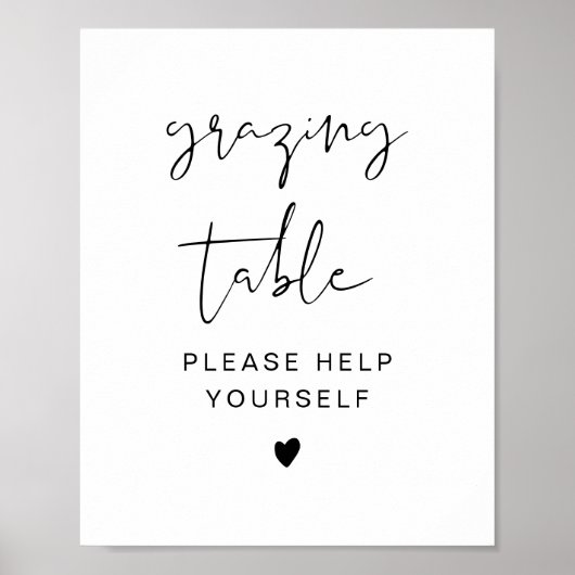 ADELLA Modern Minimalist Grazing Table Sign Poster (Voorkant)
