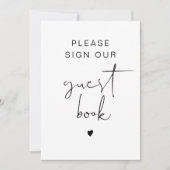 ADELLA Modern Minimalist Guest Book Sign Kaart (Voorkant)