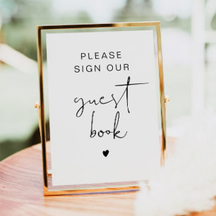 ADELLA Modern Minimalist Guest Book Sign Kaart