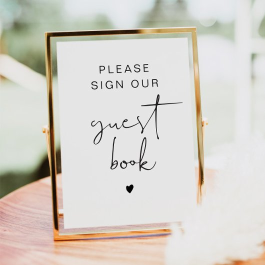 ADELLA Modern Minimalist Guest Book Sign Kaart