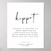 ADELLA Modern minimalist Kippot Kippah Wedding Po Poster (Voorkant)