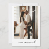 ADELLA Modern Minimalist Oh Baby shower Kaart (Achterkant)