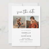 ADELLA Modern Minimalist Photo Save the Date Invit Kaart (Voorkant)