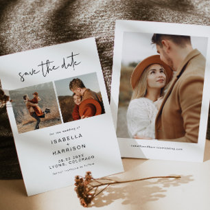 ADELLA Modern Minimalist Photo Save the Date Invit Kaart
