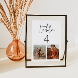 ADELLA Modern Minimalist Photo Table Number Kaart