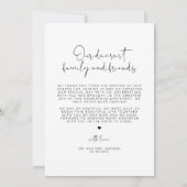 ADELLA Modern Minimalist Photo Weddenschap Harteli Kaart (Achterkant)