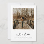 ADELLA Modern Minimalist Photo Wedding Kaart (Achterkant)