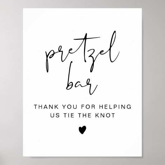 ADELLA Modern Minimalist Pretzel Bar Teken Poster (Voorkant)