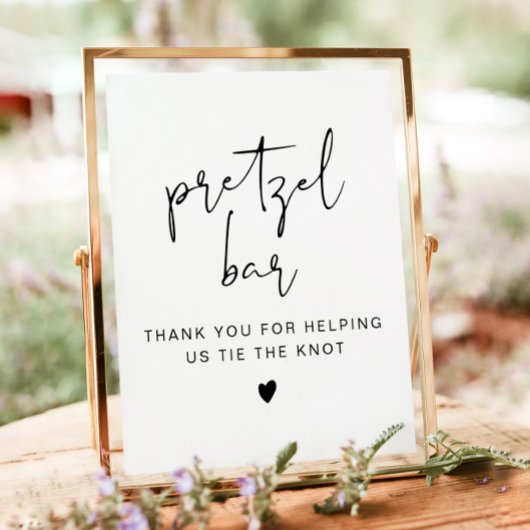 ADELLA Modern Minimalist Pretzel Bar Teken Poster