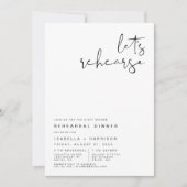 ADELLA Modern Minimalist Rehearsal Dinner Kaart (Voorkant)