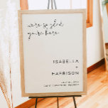 ADELLA - Modern Minimalist Simple Weddenschap Welk Poster<br><div class="desc">Deze trouwwelkomstgebarentaal sjabloon is voorzien van een modern,  stijlvol,  minimalistisch design. Bewerk de *most* formuleringen eenvoudig om deze aan te passen aan de gebeurtenis. De kleuren zijn 100% editable.</div>