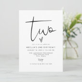 ADELLA Modern Minimalist Twee foto 2e verjaardag Kaart (Staand voorkant)