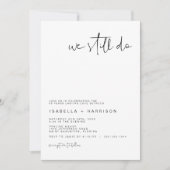 ADELLA Modern Minimalist Vow Renewal Kaart (Voorkant)