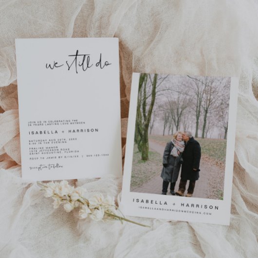 ADELLA Modern Minimalist Vow Renewal Kaart