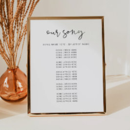 ADELLA Modern Minimalist Wedding Song Lyrics Poster